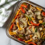 Cheesy Low Carb Philly Cheesesteak Casserole