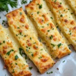 Keto Cheesy Garlic Breadsticks