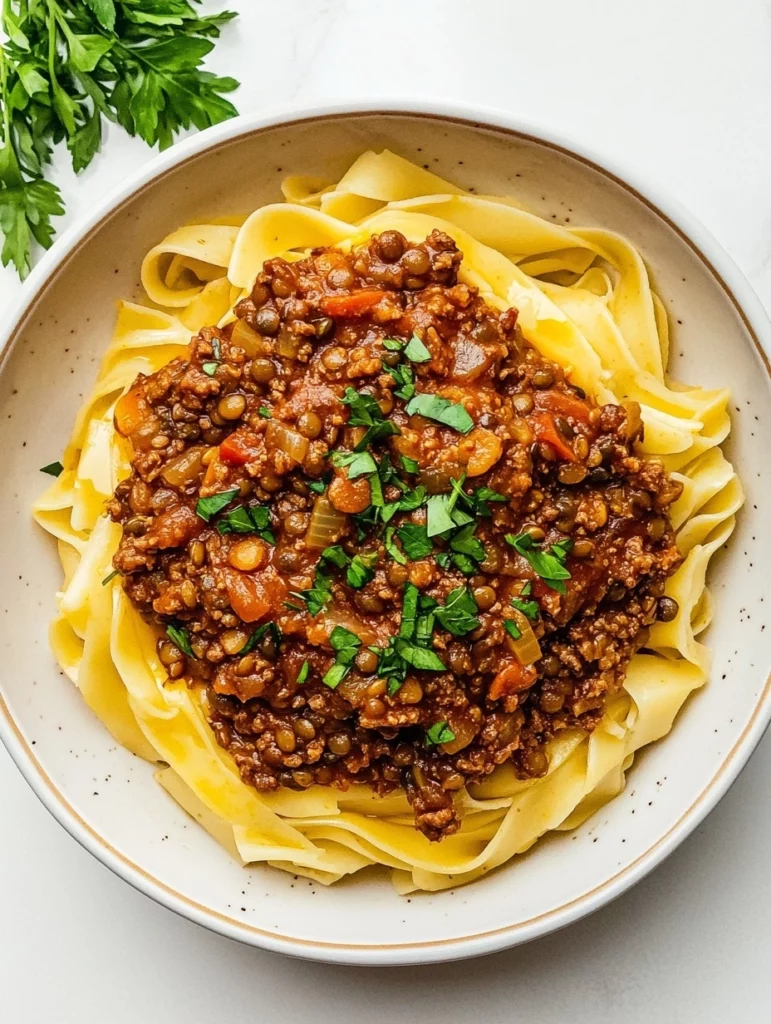 Vegetarian Lentil Bolognese – Hearty Meatless Pasta Sauce 1 Vegetarian Lentil Bolognese1