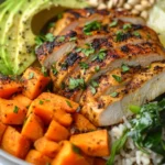 Chicken Sweet Potato Rice Bowl