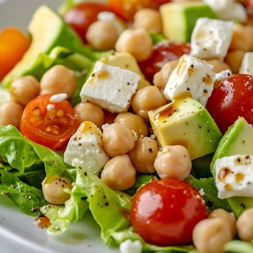Chickpea Feta Avocado Salad – Protein-Packed Lunch 2 Chickpea Feta Avocado Salad