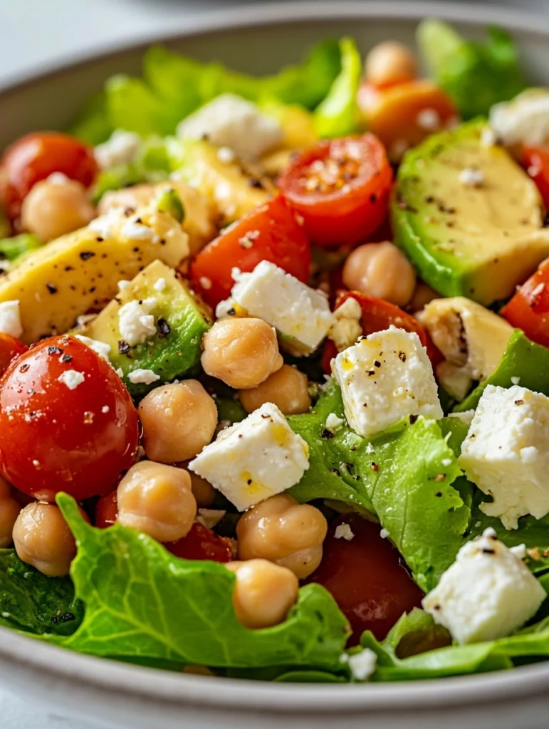 Chickpea Feta Avocado Salad – Protein-Packed Lunch 1 Chickpea Feta Avocado Salad1