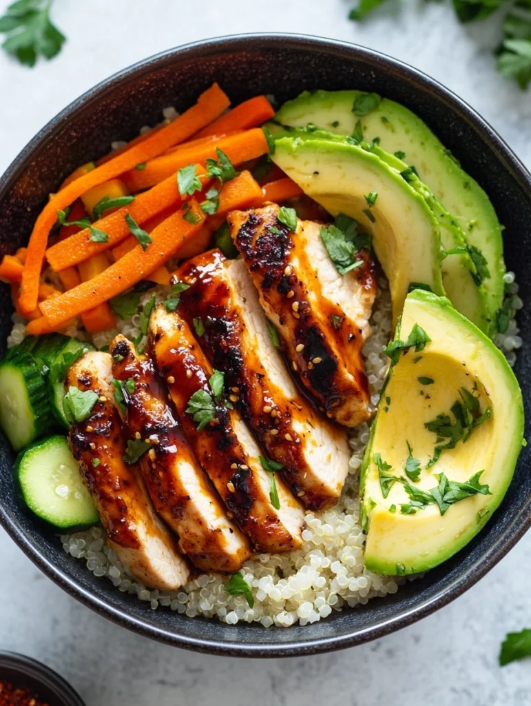 Healthy Hot Honey Chicken Bowl With Quinoa &Amp; Veggies – Meal Prep Favorite 1 Hot Honey Chicken Bowl1
