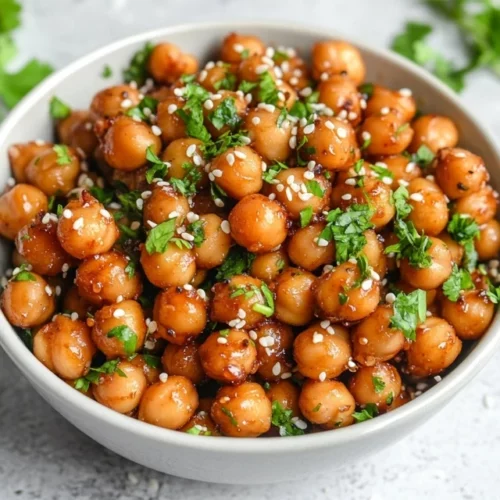 Sticky Sesame Chickpeas – Easy Vegan Dinner Recipe 2 Sticky Sesame Chickpeas