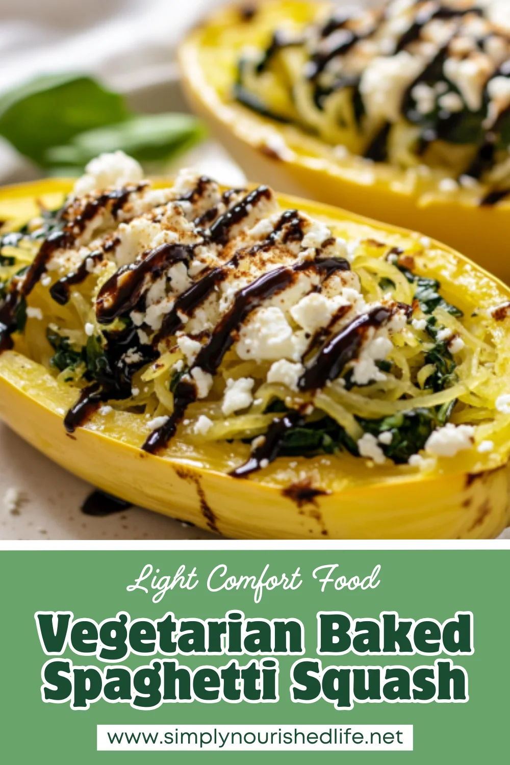 Baked Spaghetti Squash With Spinach And Feta