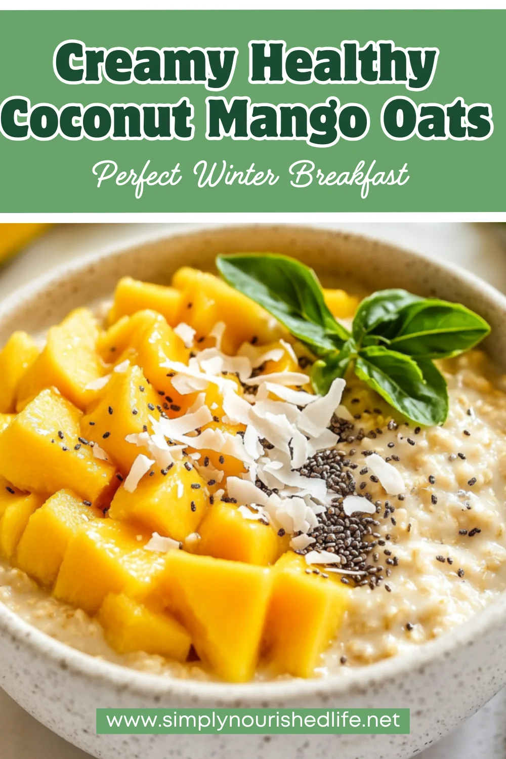 Coconut Mango Oats: A Quick &Amp; Healthy Breakfast Recipe 1 Coconut Mango Oats