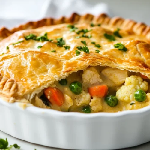 Curry Chicken Potpie: A Healthy Twist On Comfort Food 2 Curry Chicken Potpie On A White Plate, Garnished With Parsley And Steaming From A Golden Crust