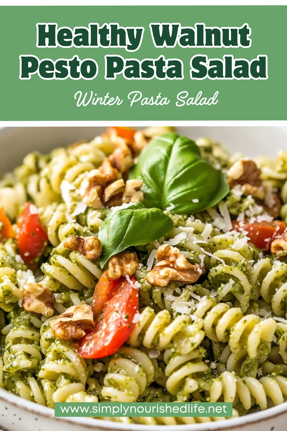 Healthy Walnut Pesto Pasta Salad: A Perfect Vegetarian Dish 1 Healthy Walnut Pesto Pasta Salad