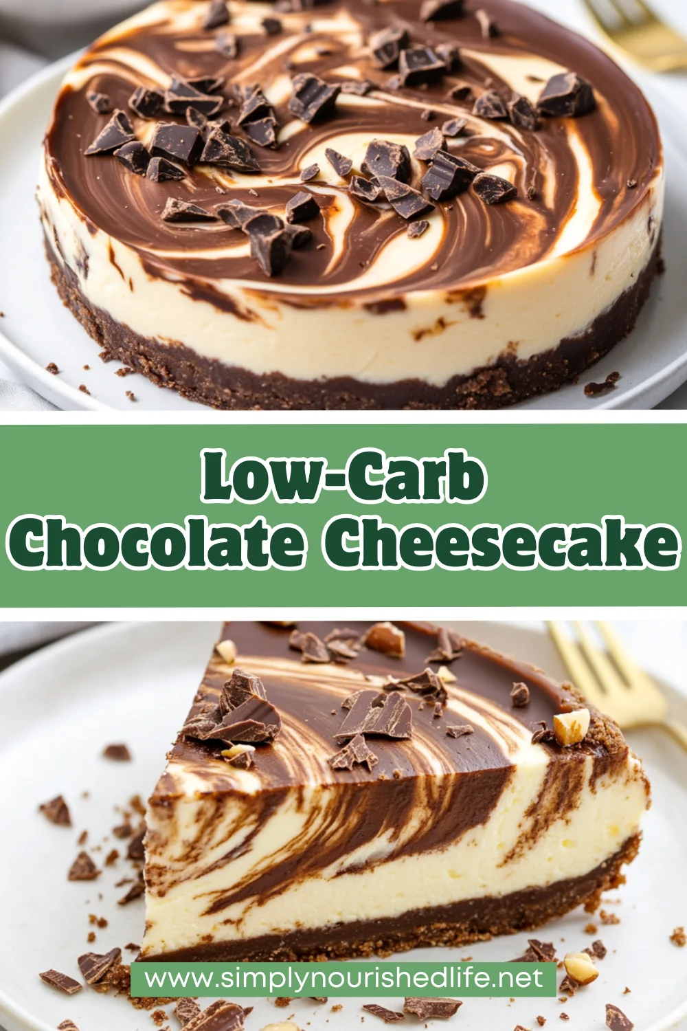 Low-Carb Chocolate Swirl Cheesecake: A Guilt-Free Dessert Indulgence 1 Low-Carb Chocolate Cheesecake