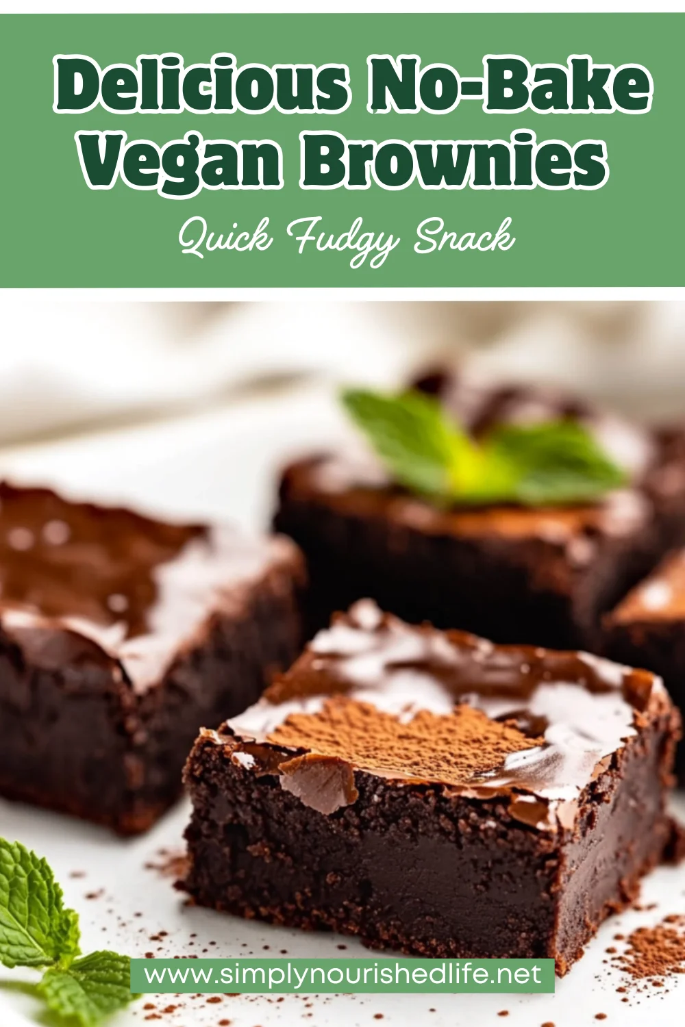 No-Bake Vegan Brownies