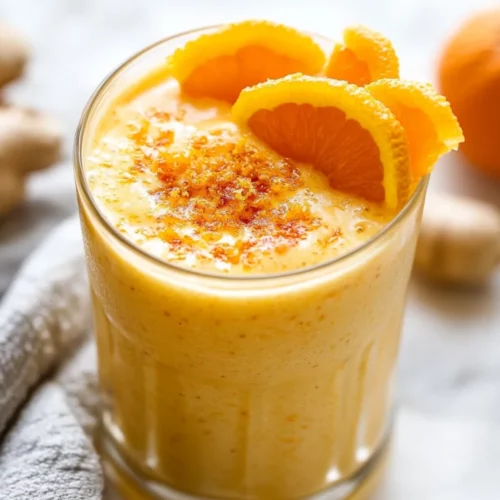 Orange Peel Smoothie: A Healthy, Delicious Way To Boost Gut Health 2 Refreshing Orange Peel Smoothie In A Glass Topped With Mandarin Slices And Ginger, Served With A Kitchen Towel.