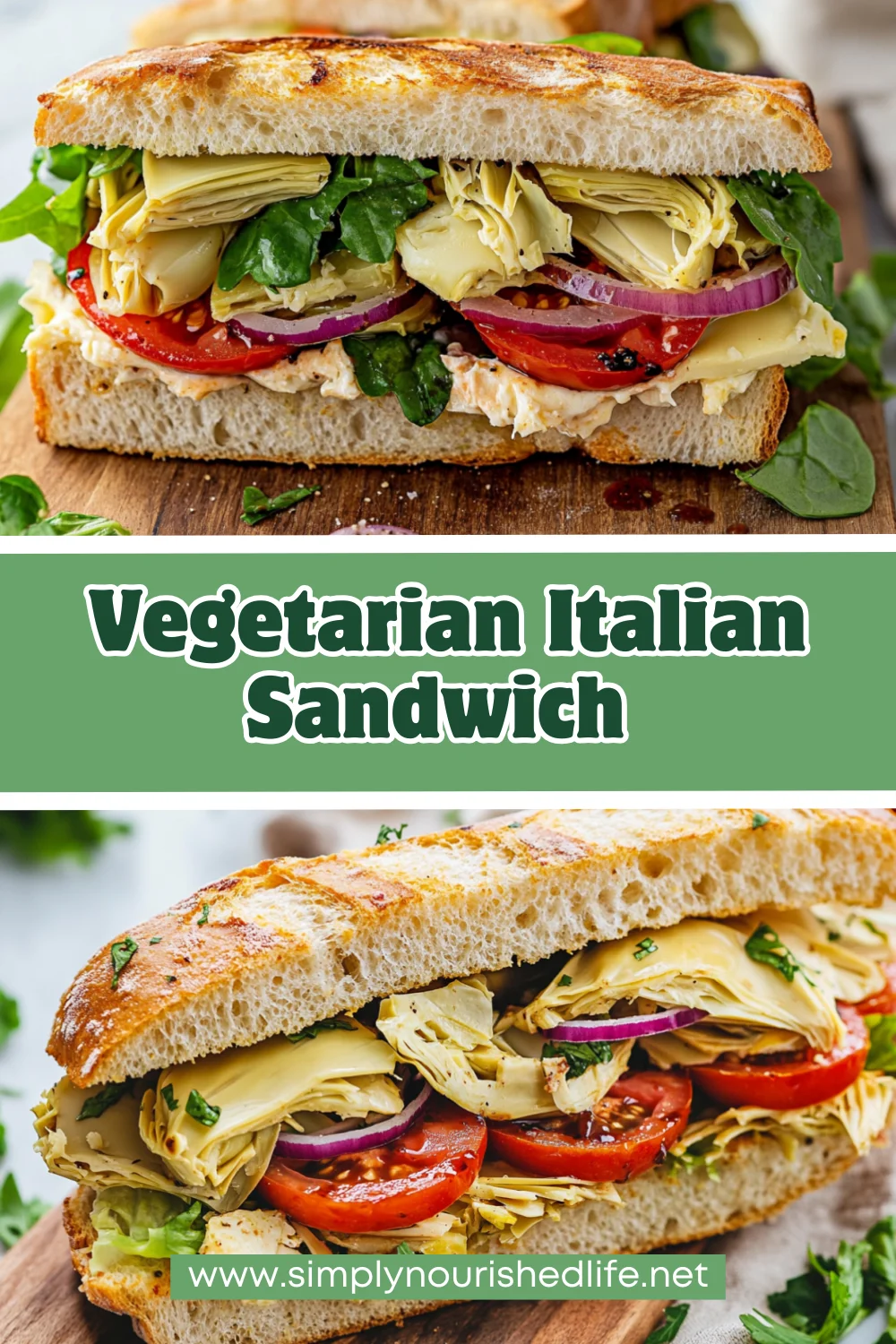 Vegetarian Italian Sandwich