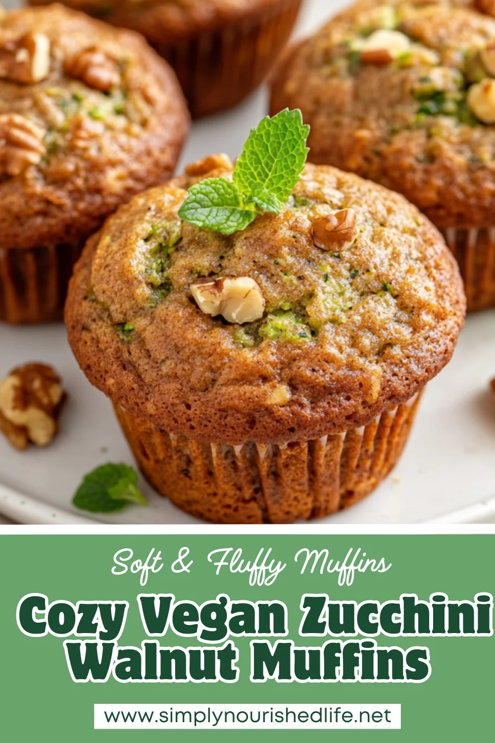 Zucchini Walnut Muffins: Healthy Vegan Recipe You’ll Love 1 Zucchini Walnut Muffins