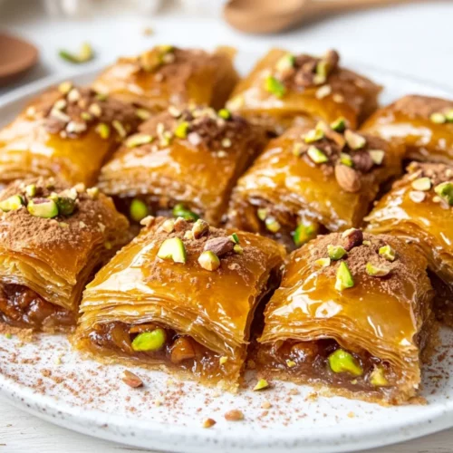 Baklava Cookies - A Healthy Twist On A Mediterranean Favorite 2 Baklava Cookies On A White Plate Drizzled With Orange-Honey Syrup And Sprinkled With Nuts