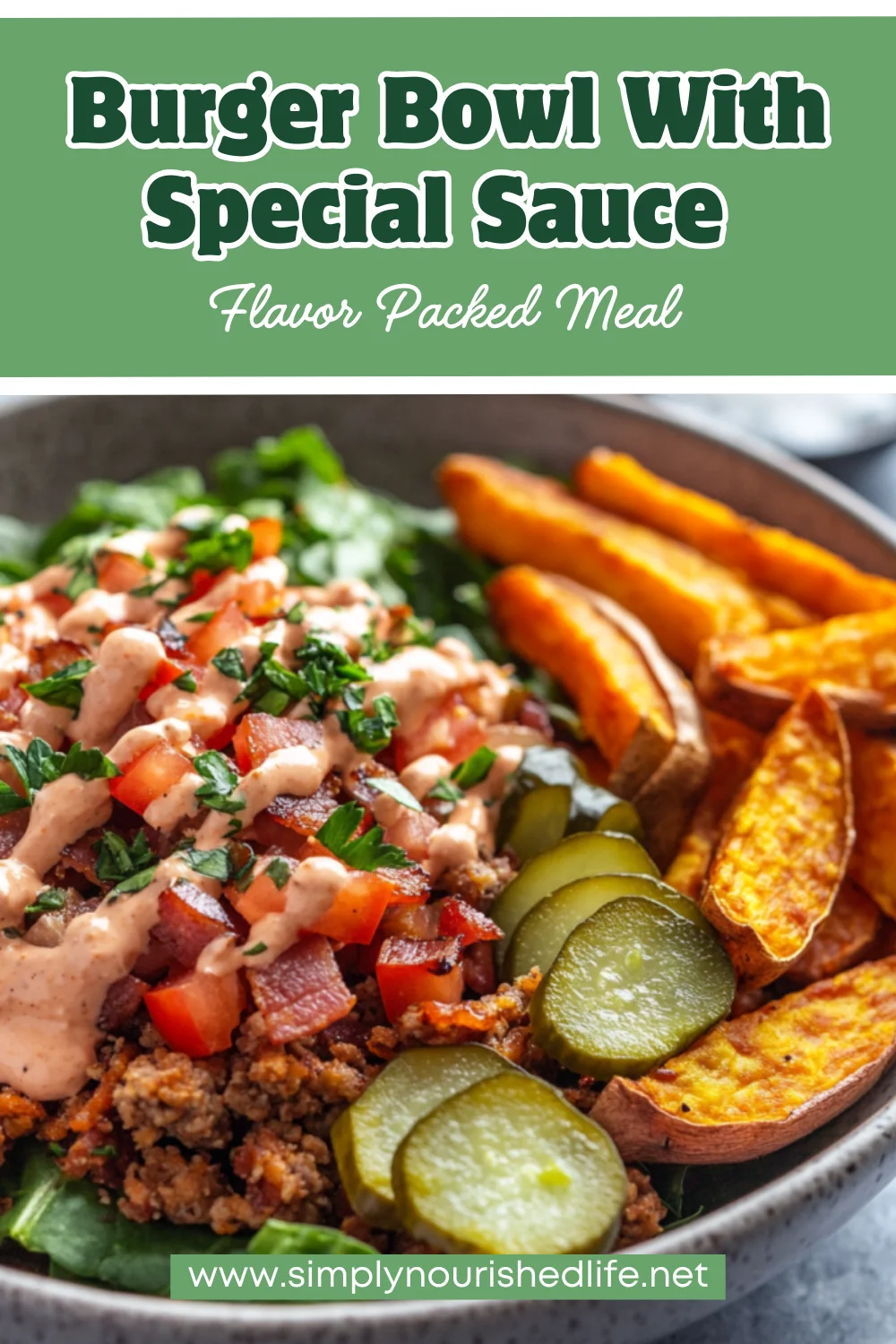 Burger Bowl With Special Sauce - A Healthy, Flavor-Packed Meal 1 Burger Bowl With Special Sauce
