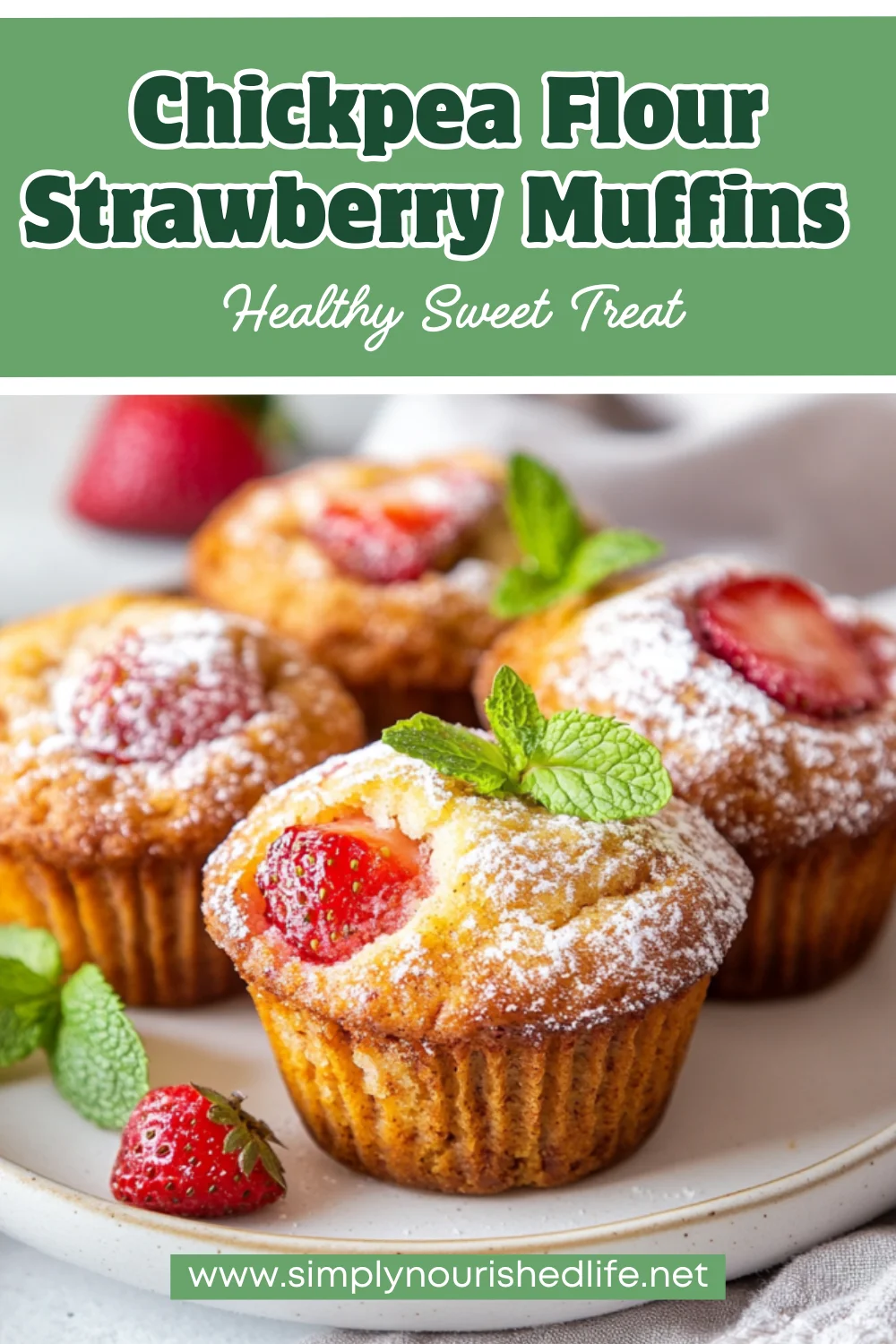 Chickpea Flour Strawberry Muffins: The Perfect Healthy Treat 1 Chickpea Flour Strawberry Muffins