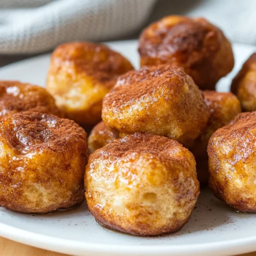 Cinnamon Apple Cottage Cheese Bites: A Healthy, Protein-Packed Snack 2 Cinnamon Apple Cottage Cheese Bites On A White Plate Drizzled With Honey And Sprinkled With Cinnamon