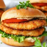 Delicious Crispy Fish Sandwiches On Gluten-Free Buns, Layered With Fresh Lettuce, Tomatoes, And Aioli