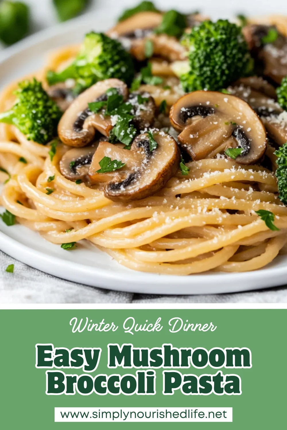 Easy Mushroom Broccoli Pasta