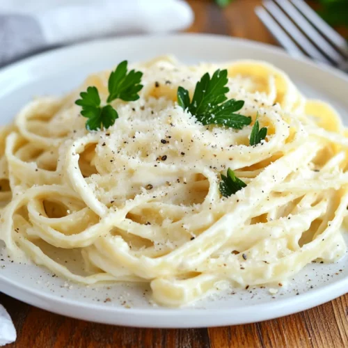 Creamy Gluten-Free Alfredo Sauce Recipe In Just 20 Minutes 2 Creamy Gluten-Free Alfredo Sauce On Fettuccine With Parmesan And Parsley Garnish On A White Plate