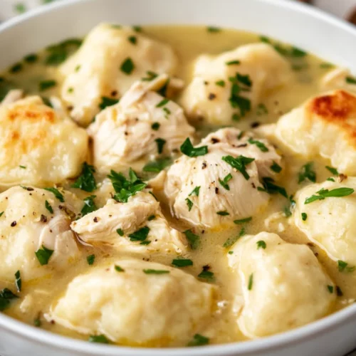 Gluten Free Chicken And Dumplings: Comfort Food Made Healthy 2 Bowl Of Gluten Free Chicken And Dumplings In Creamy Broth Garnished With Fresh Parsley And Black Pepper