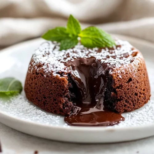Gluten Free Chocolate Lava Cake: Decadent And Easy Recipe 2 Gluten Free Chocolate Lava Cake On A White Plate, Oozing Chocolate Center, Garnished With Raspberries And Powdered Sugar