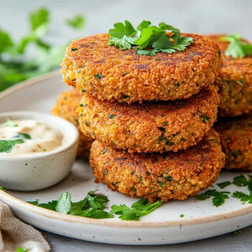 The Best Gluten Free Falafel Recipe For A Healthy, Flavorful Meal 2 Crispy Gluten Free Falafel Patties On A White Plate Garnished With Parsley And Served With Tahini Sauce