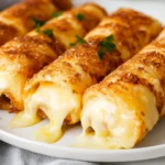 Delicious Grilled Cheese Roll Ups On A White Plate, Showcasing Crispy Edges And Melted Cheese.
