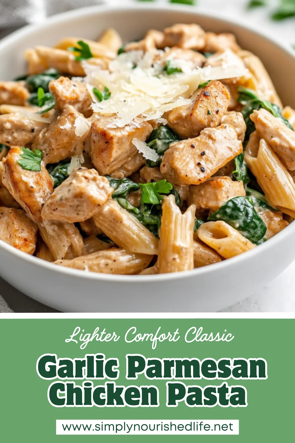 Healthy Garlic Parmesan Chicken Pasta Recipe Your Family Will Love 1 Healthy Garlic Parmesan Chicken Pasta