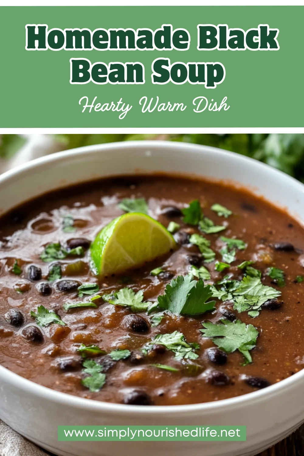 Homemade Black Bean Soup