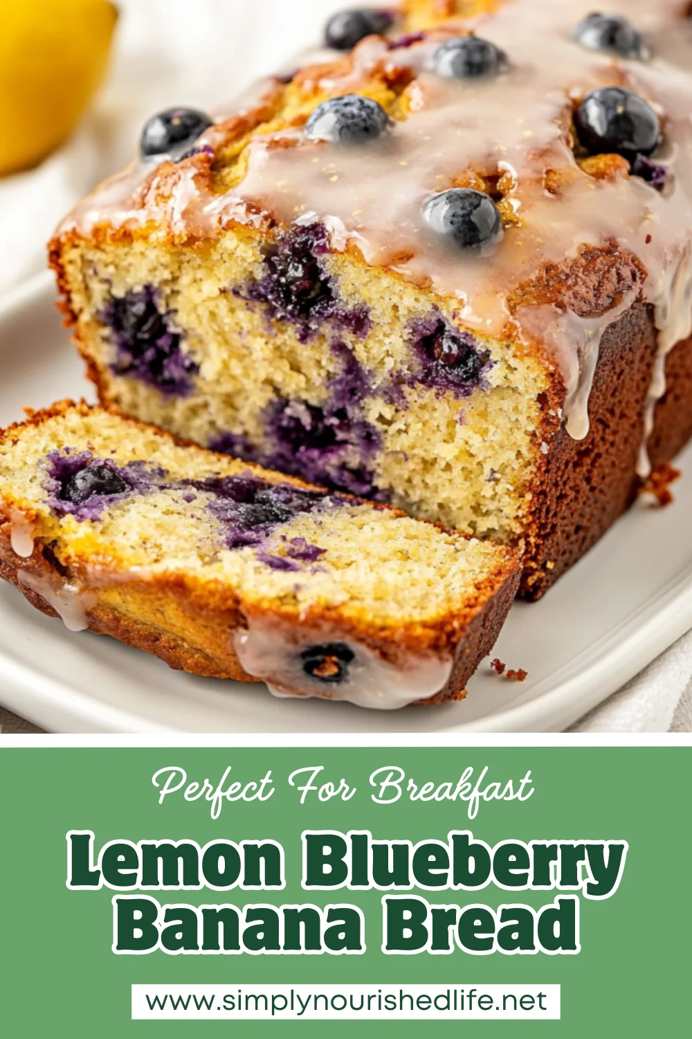 Moist And Healthy Lemon Blueberry Banana Bread Recipe 1 Lemon Blueberry Banana Bread