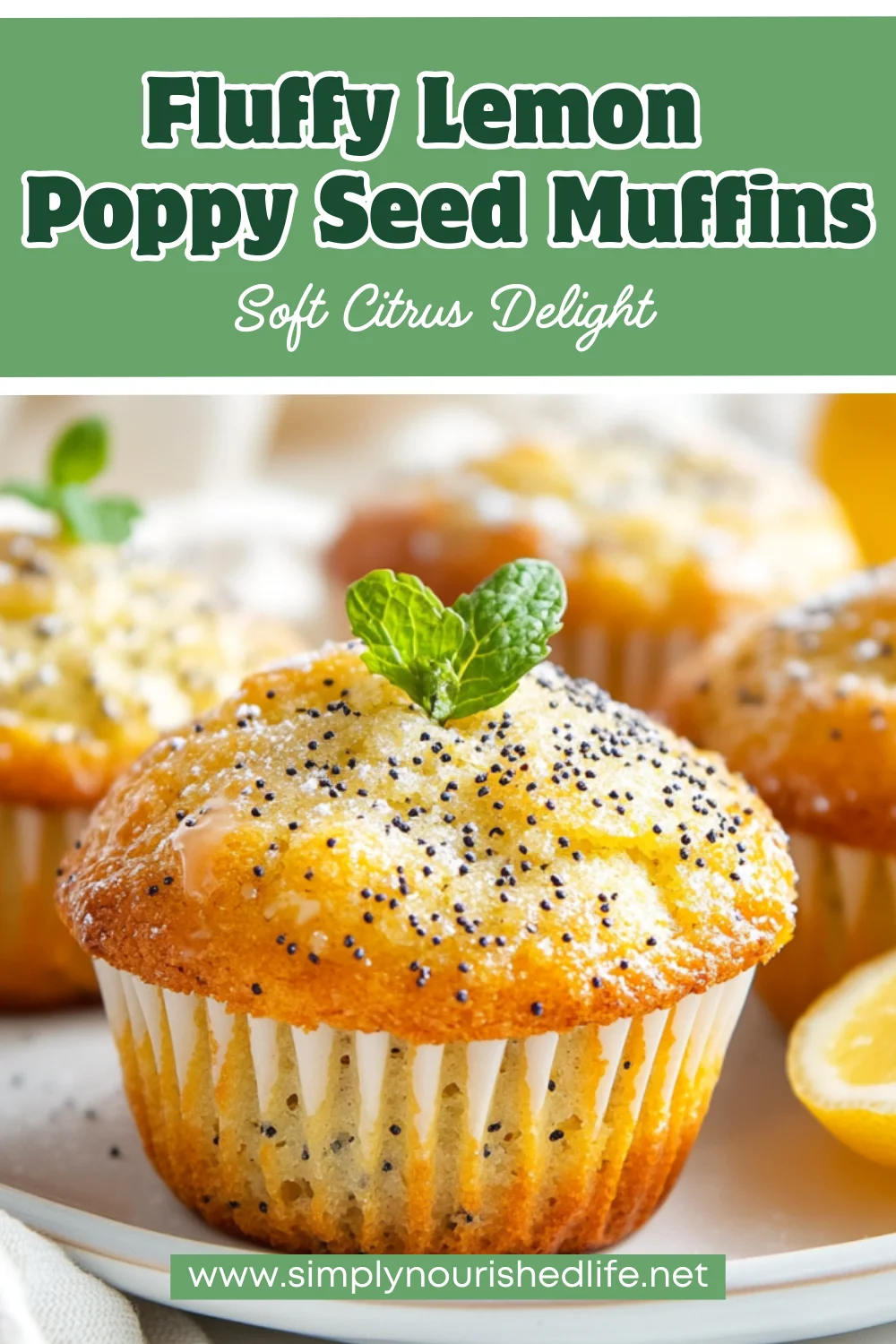 Perfectly Moist Lemon Poppy Seed Muffins With A Light Glaze 1 Lemon Poppy Seed Muffins
