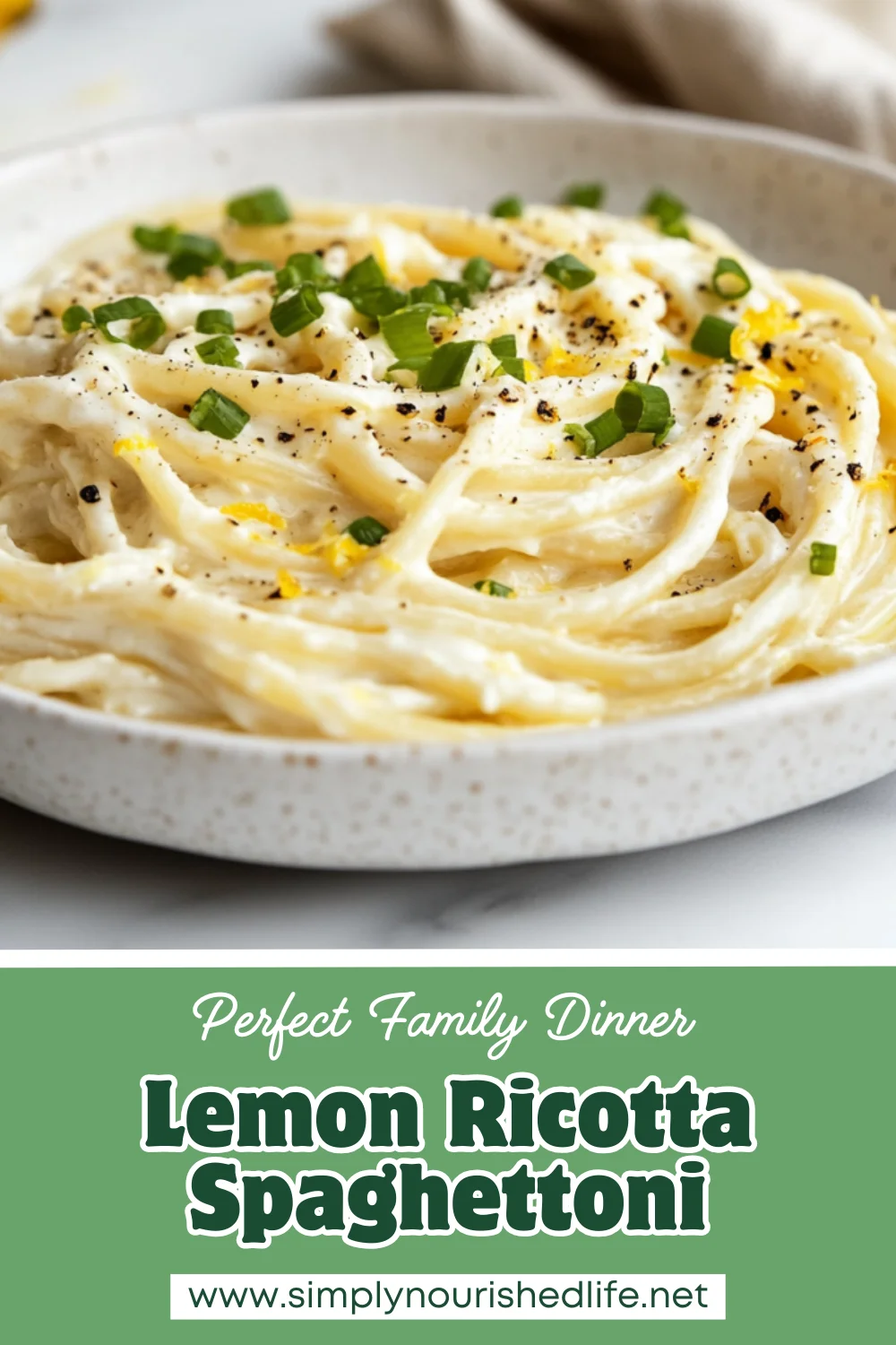 Lemon Ricotta Spaghettoni: The Perfect One-Pot Pasta Dish 1 Lemon Ricotta Spaghettoni