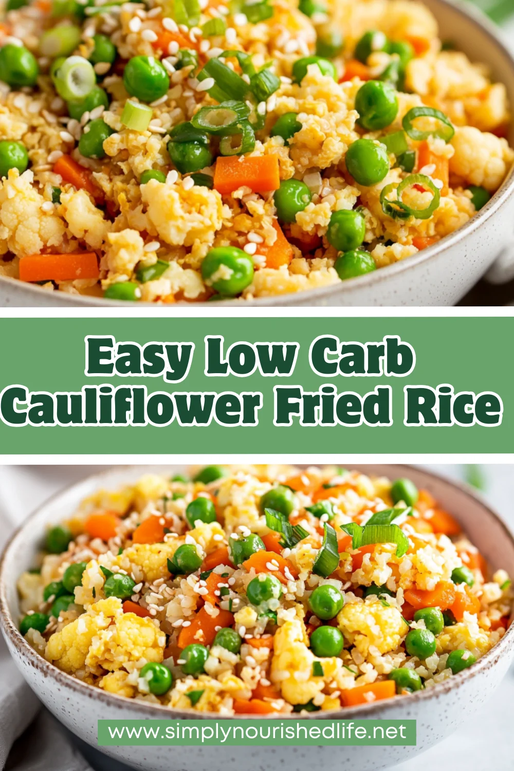 Low Carb Cauliflower Fried Rice Recipe For Healthy Eating 1 Low Carb Cauliflower Fried Rice