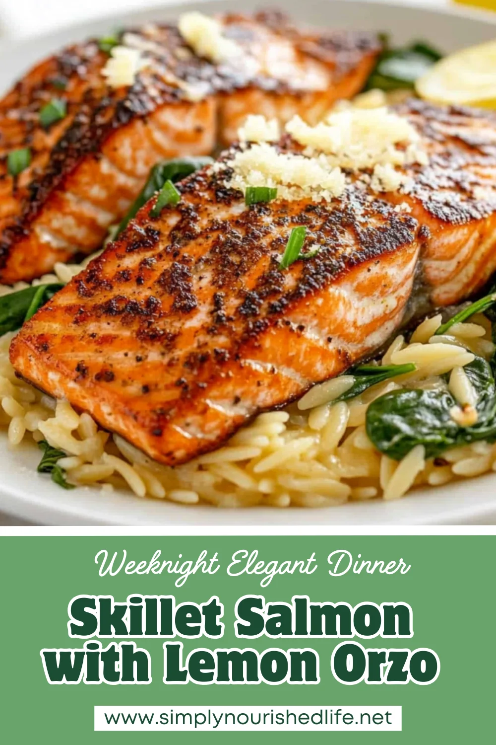 Healthy Skillet Salmon With Lemon Orzo – Quick And Delicious 1 Skillet Salmon With Lemon Orzo