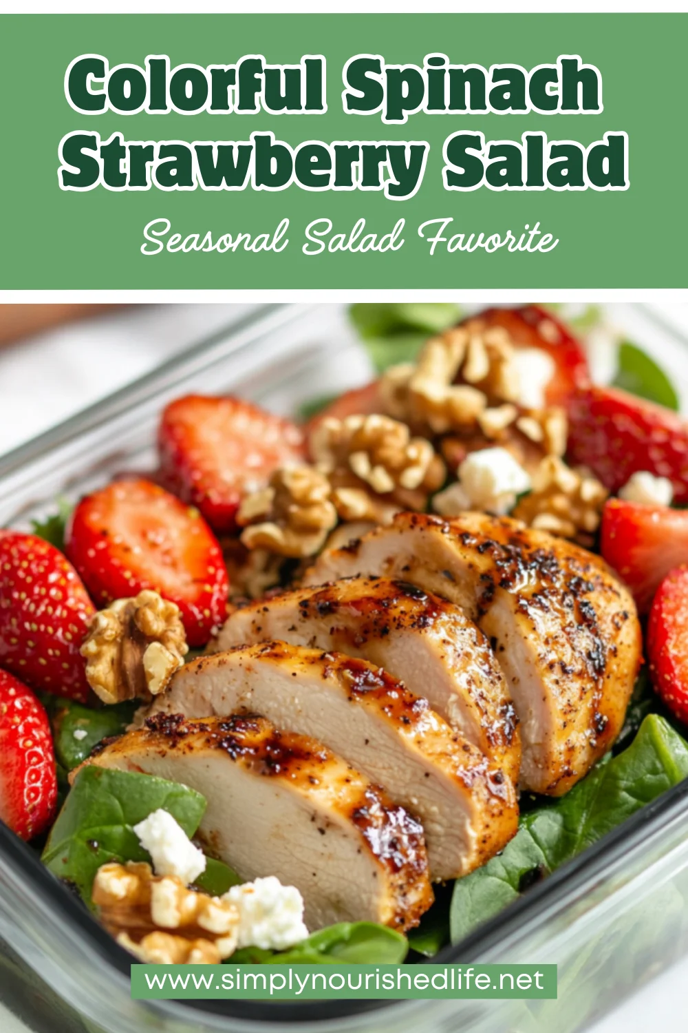 Spinach Strawberry Salad Meal Prep