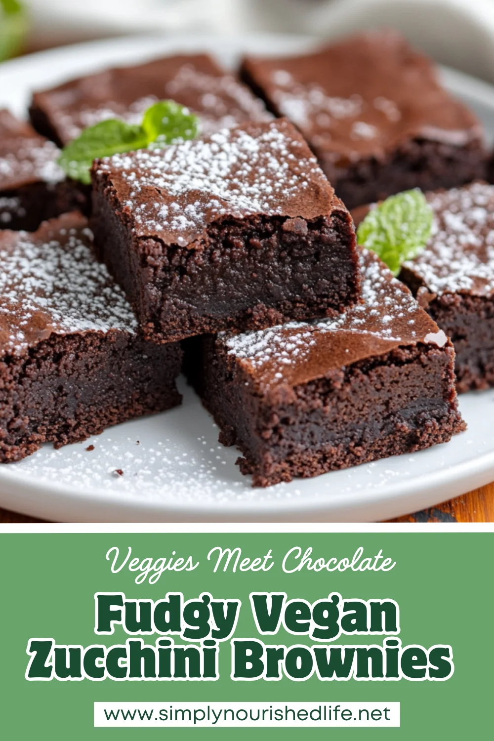 Fudgy Vegan Zucchini Brownies You'Ll Absolutely Love 1 Vegan Zucchini Brownies