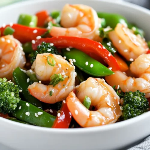 30 Minute Shrimp Stir Fry: Quick, Healthy, And Delicious Dinner 2 Colorful 30 Minute Shrimp Stir Fry In A White Bowl Garnished With Sesame Seeds And Green Onions