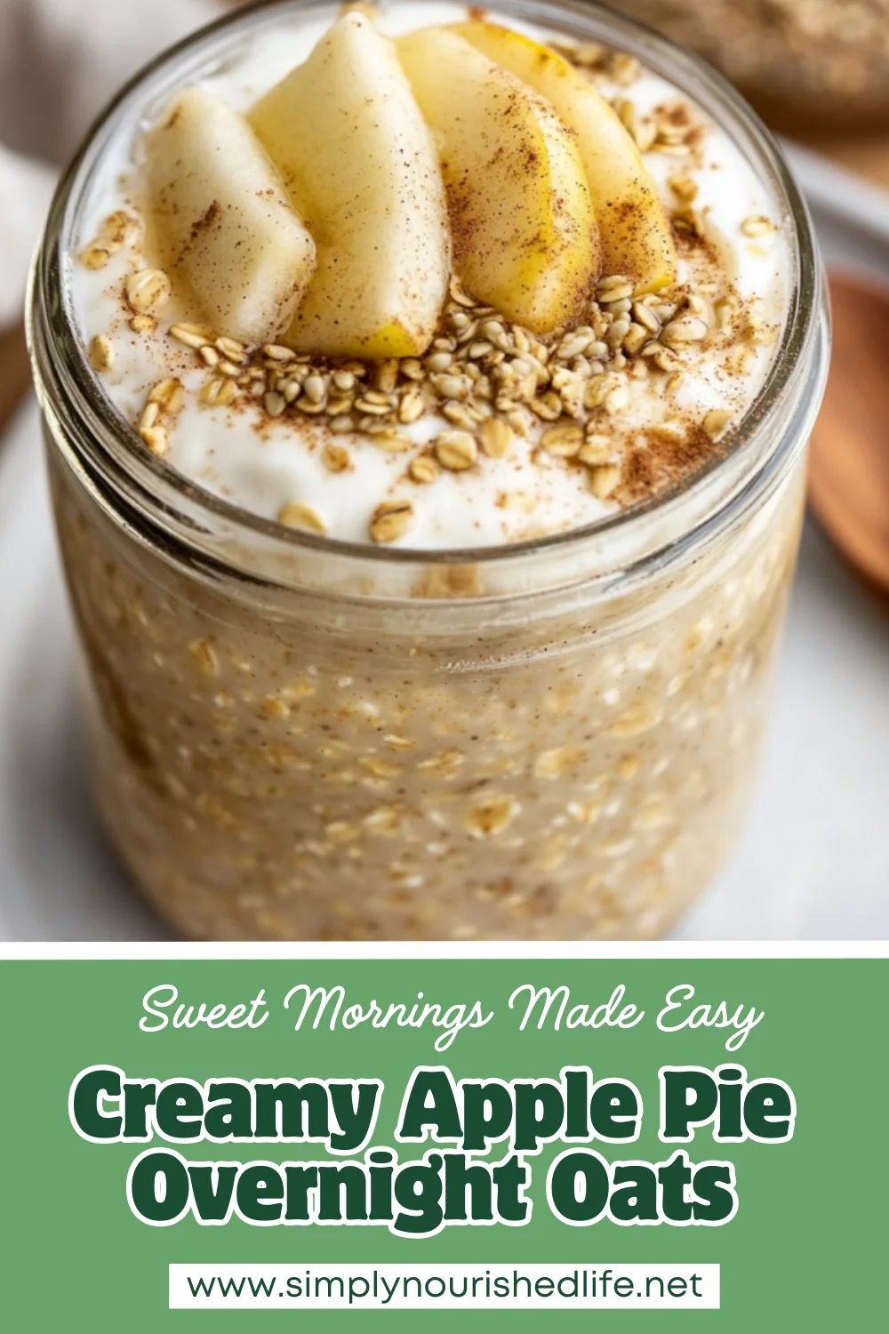 Apple Pie Overnight Oats: The Perfect Healthy Breakfast Recipe 1 Apple Pie Overnight Oats