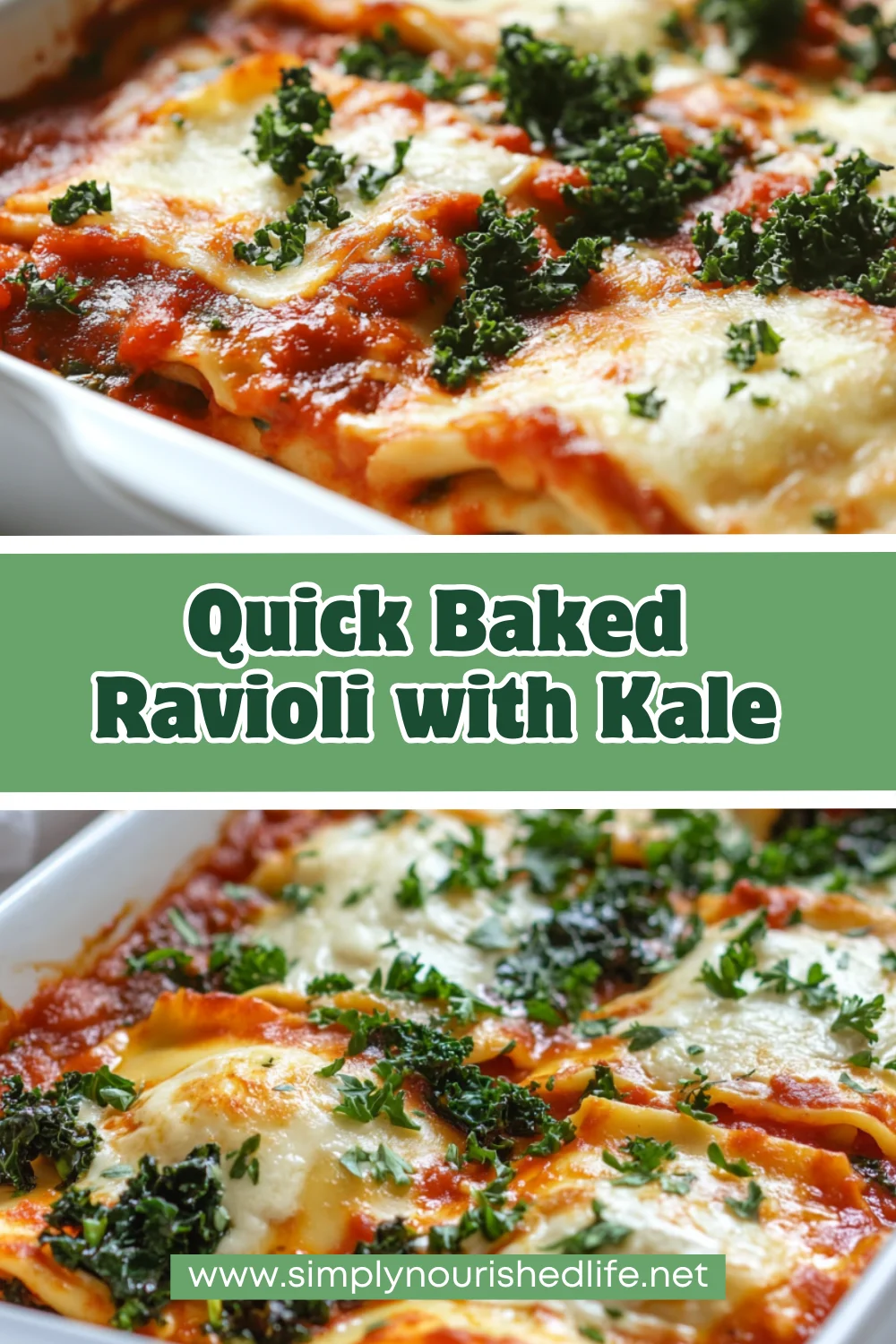 Baked Ravioli With Kale