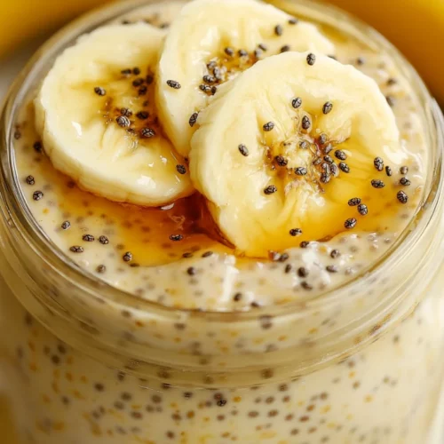Banana Chia Pudding: A Nutritious And Easy Breakfast Recipe 2 Creamy Banana Chia Pudding In A Glass Jar Topped With Banana Slices And Maple Syrup
