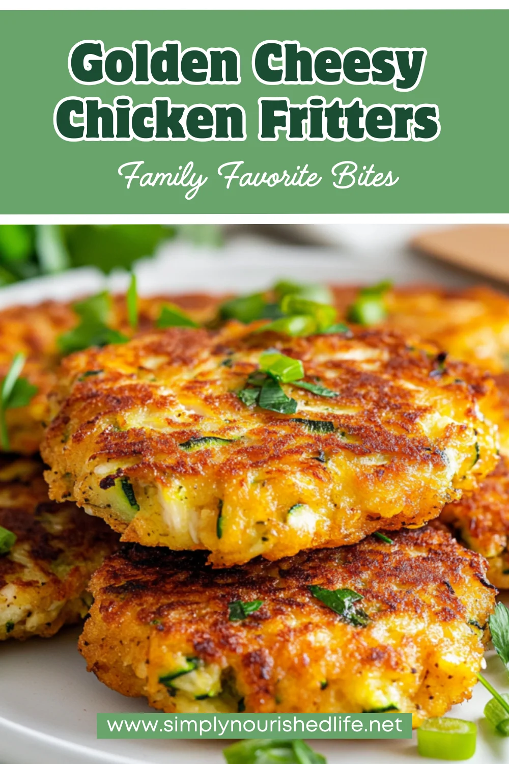 Cheesy Zucchini Chicken Fritters - Healthy, Easy And Delicious 1 Cheesy Zucchini Chicken Fritters