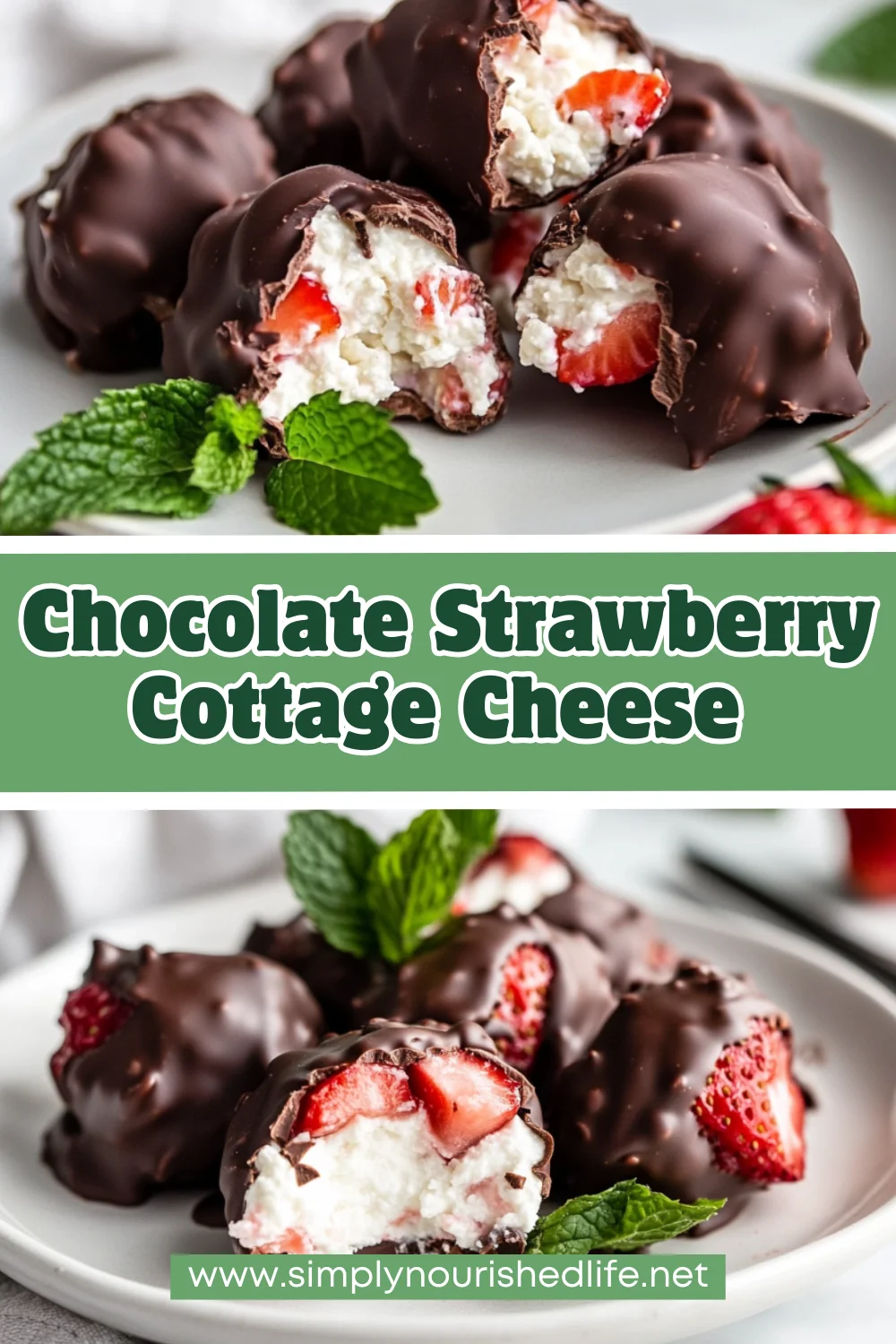 Chocolate Strawberry Cottage Cheese Dessert
