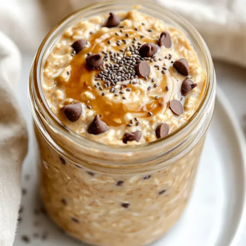 Cookie Dough Overnight Oats: A Healthy, Protein-Packed Breakfast 2 Mason Jar Of Cookie Dough Overnight Oats Topped With Chocolate Chips And Nut Butter On A White Plate