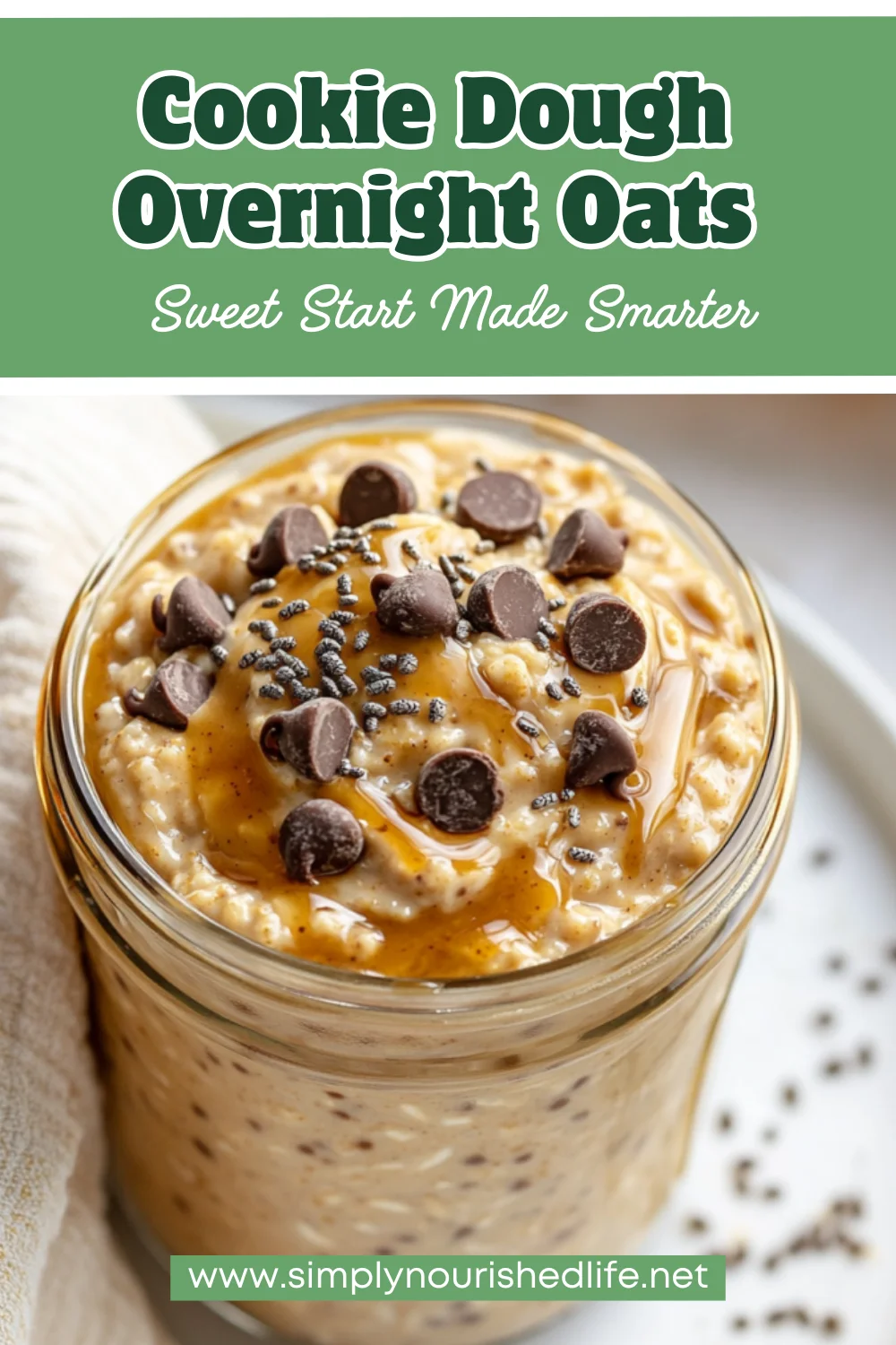 Cookie Dough Overnight Oats: A Healthy, Protein-Packed Breakfast 1 Cookie Dough Overnight Oats