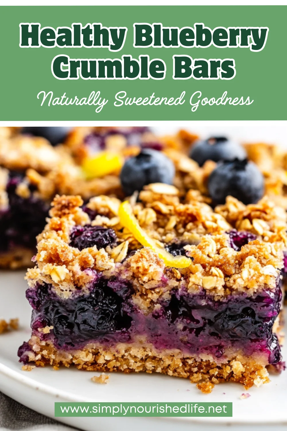 Healthy Blueberry Crumble Bars