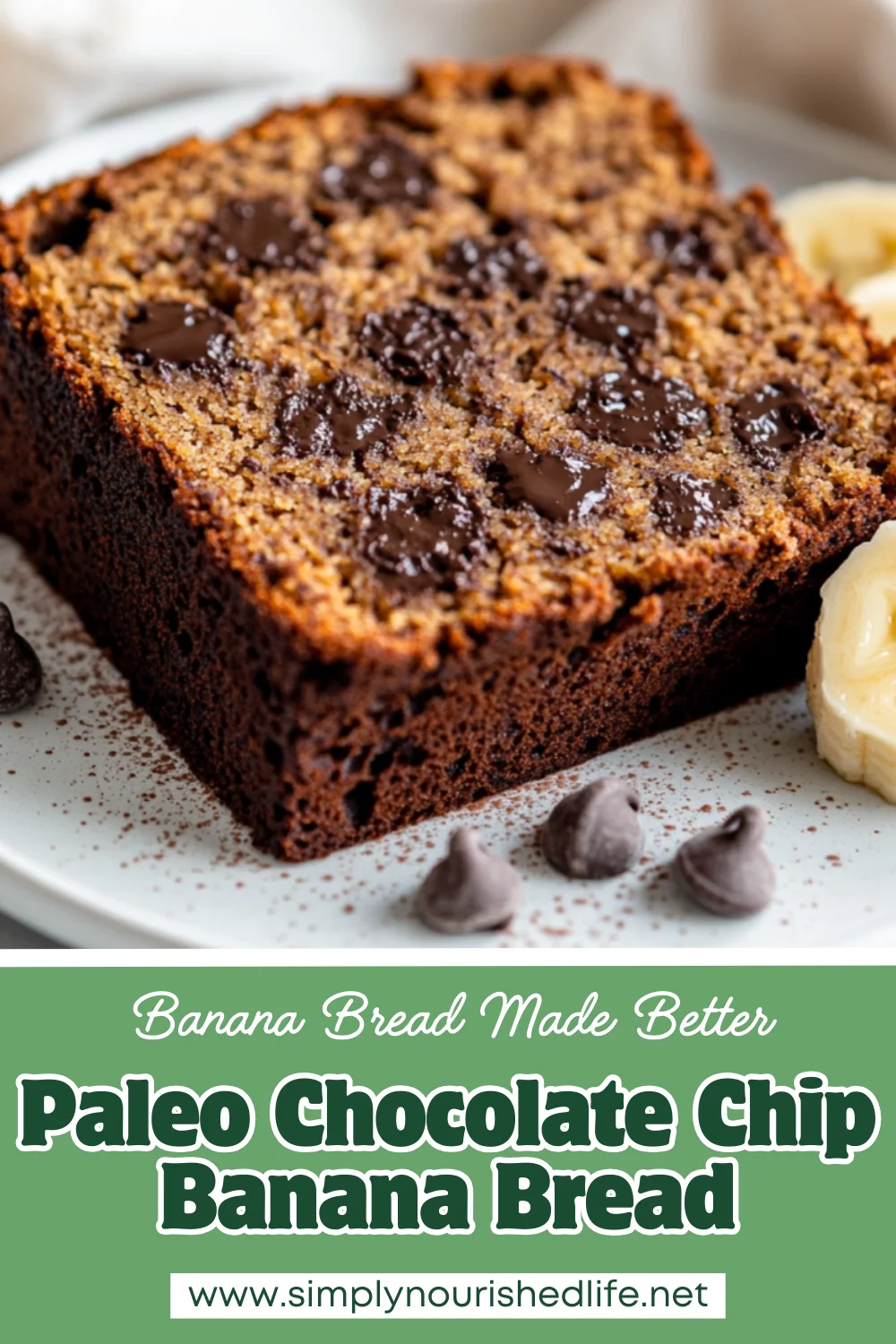 The Best Paleo Chocolate Chip Banana Bread Recipe For Healthy Indulgence 1 Paleo Chocolate Chip Banana Bread