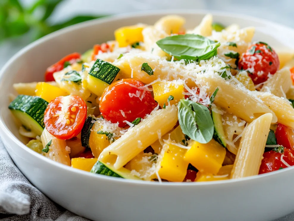Delicious Pasta Primavera With Fresh Vegetables In 25 Minutes
