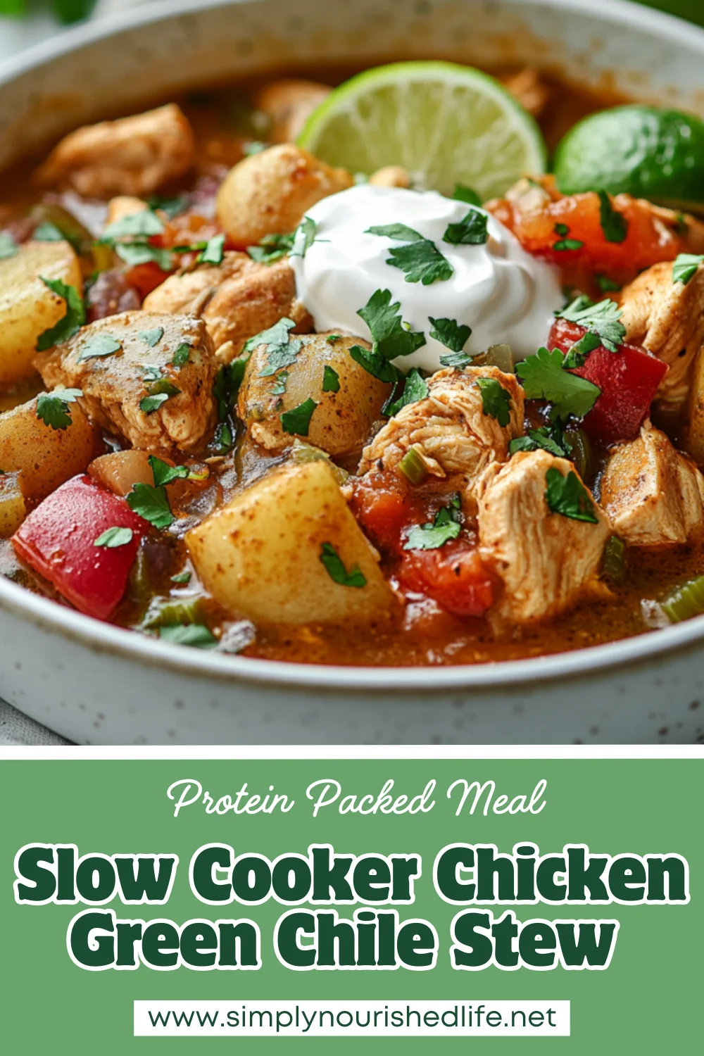 Slow Cooker Chicken Green Chile Stew