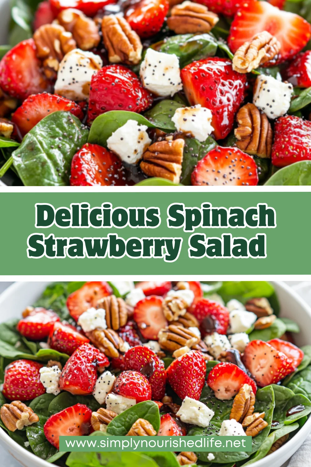Spinach Strawberry Salad With Balsamic Poppy Seed Dressing 1 Spinach Strawberry Salad